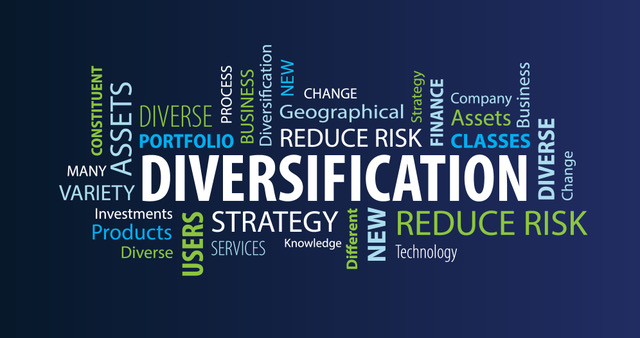 Immagine che illustra la diversificazione come strategia per ridurre i rischi e migliorare i rendimenti economici